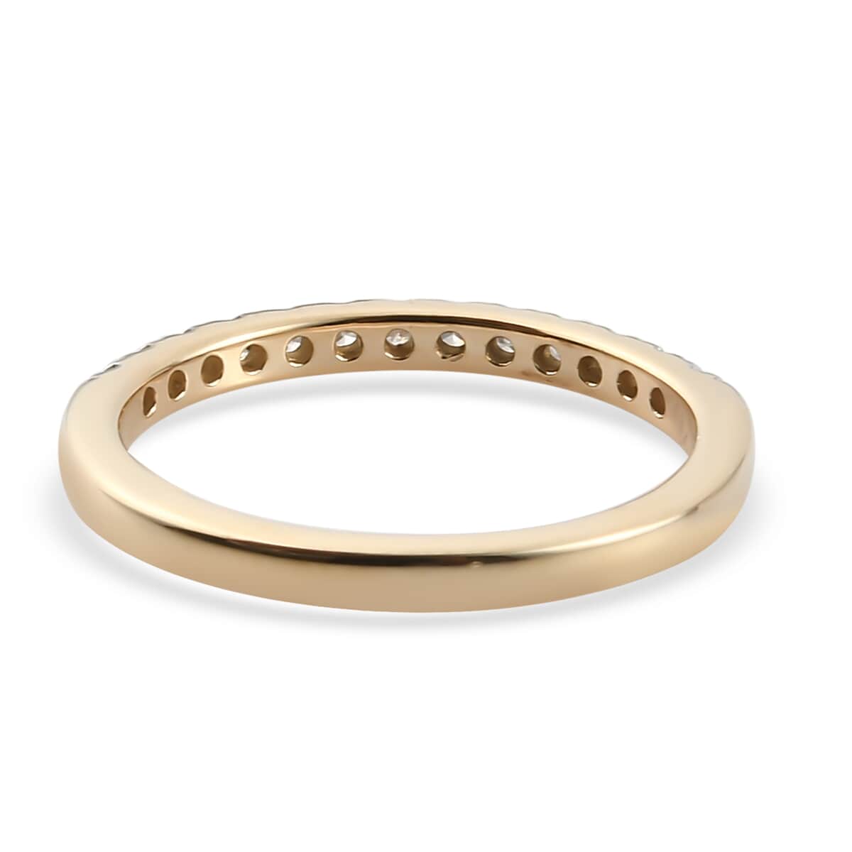 LUXORO 10K Yellow Gold Diamond Half Eternity Band Ring (Size 9.0) 0.25 ctw image number 4