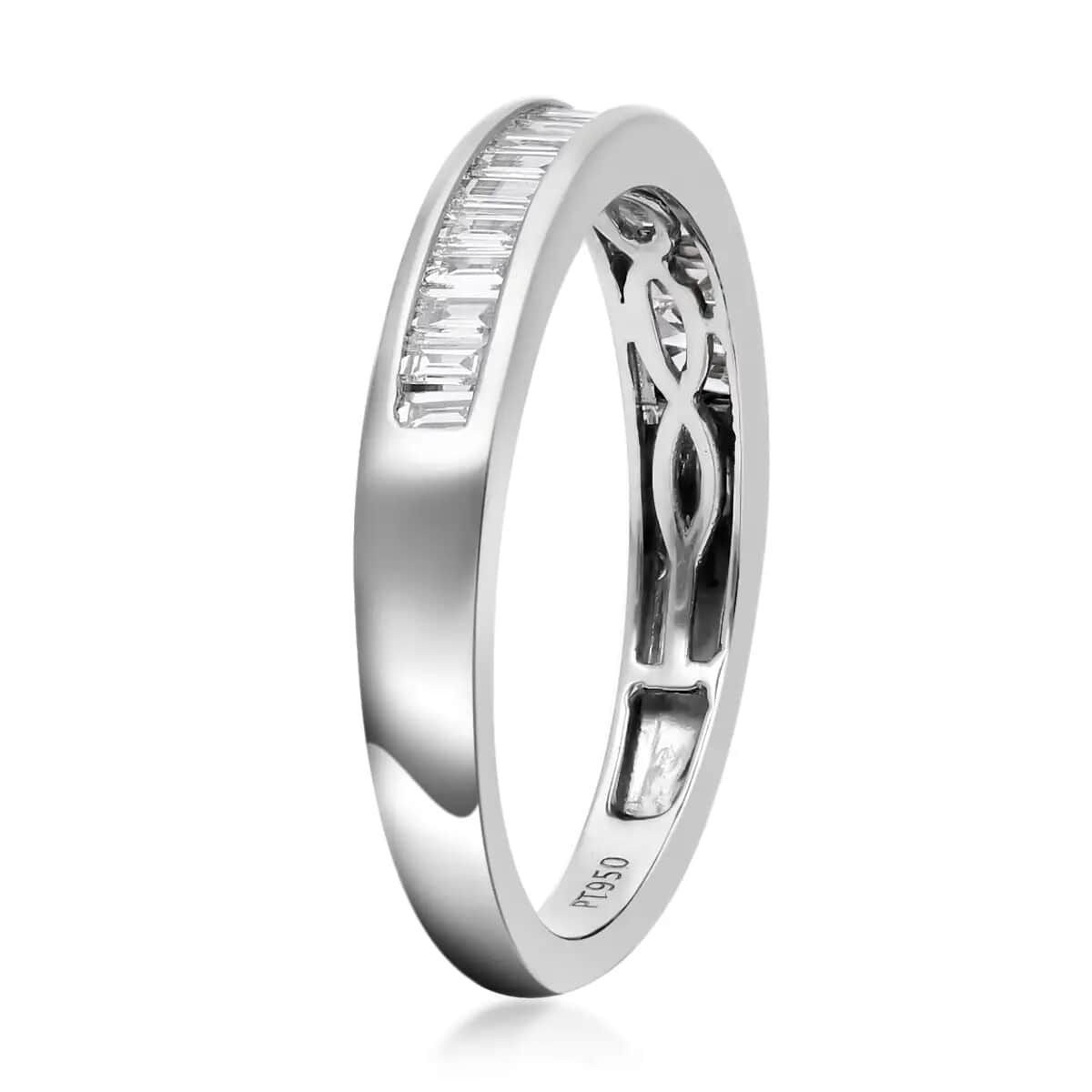 IGI Certified Rhapsody 950 Platinum E-F VS Diamond Ring (Size 6.0) 4 Grams 0.50 ctw image number 3