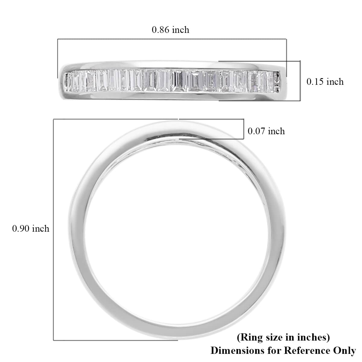 IGI Certified Rhapsody 950 Platinum E-F VS Diamond Ring (Size 7.0) 4 Grams 0.50 ctw image number 5