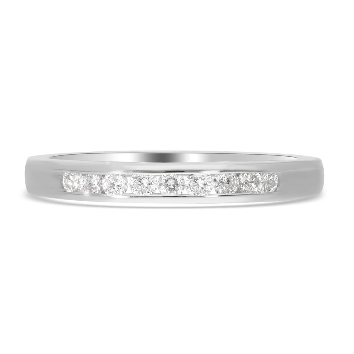 RHAPSODY 950 Platinum Diamond (E-F, VS) Haff Eternity Band Ring (Size 9.0) (3.25 g) 0.50 ctw image number 0