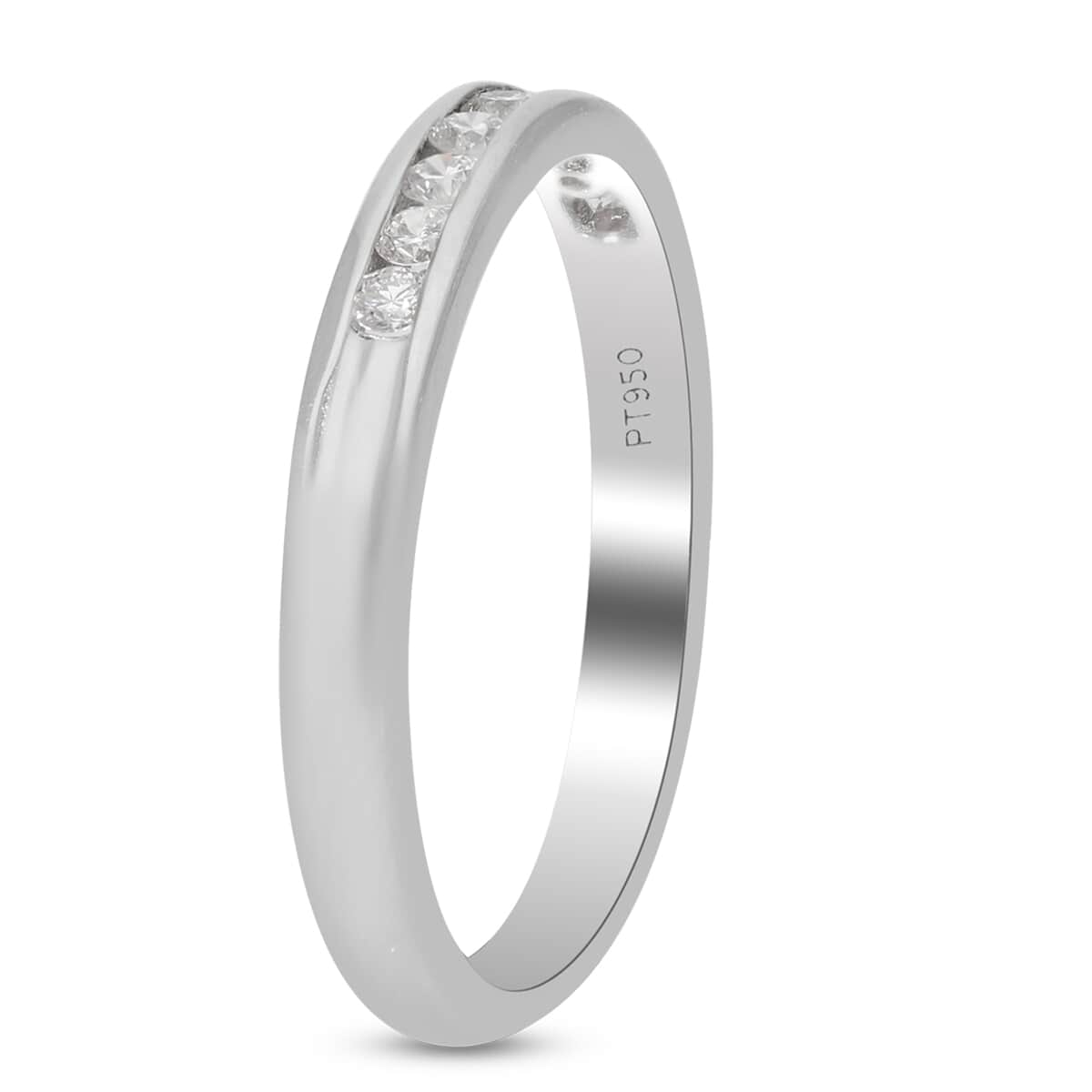 RHAPSODY 950 Platinum Diamond (E-F, VS) Haff Eternity Band Ring (Size 9.0) (3.25 g) 0.50 ctw image number 3