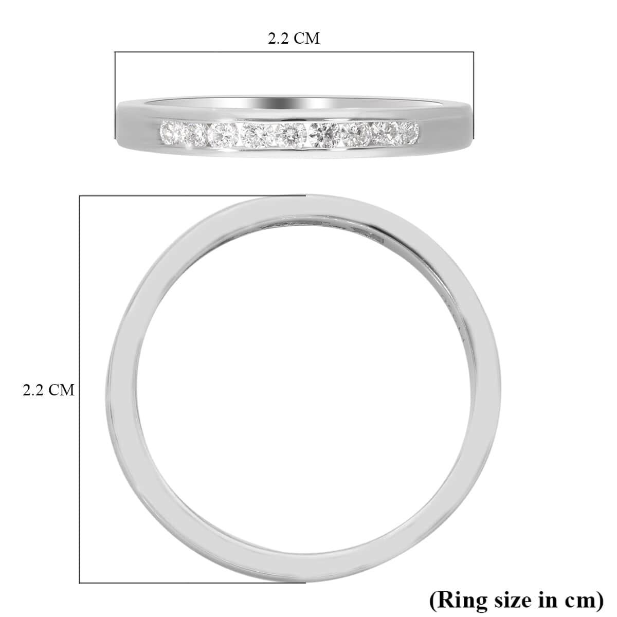 Rhapsody 950 Platinum E-F VS Diamond Half Eternity Band Ring (Size 9.0) 0.50 ctw image number 5