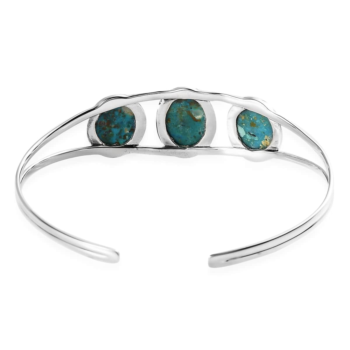 Artisan Crafted Peruvian Opalina Cuff Bracelet in Sterling Silver (7.25 In) 12.90 ctw image number 4