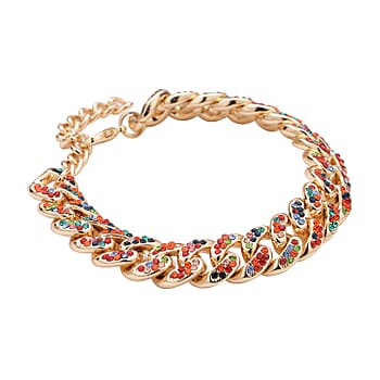 Multi Color Austrian Crystal in Goldtone - Product card gallery slide 3 (9431426466047)