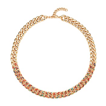 Multi Color Austrian Crystal in Goldtone - Product card gallery slide 1 (10176867205433)