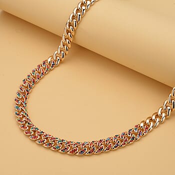 Multi Color Austrian Crystal in Goldtone - Product card gallery slide 2 (10176867205433)