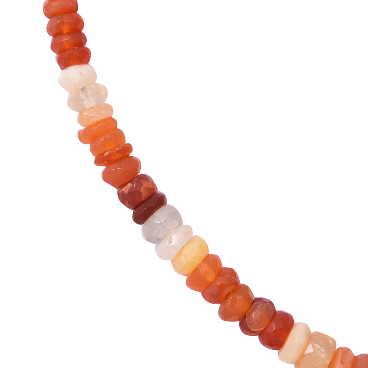 Shades of Fire Opal Beaded Necklace 18 Inches in Sterling Silver 90.00 ctw image number 2