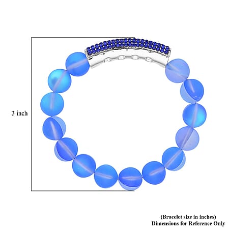 Blue Aurora Borealis Glass - Product card gallery slide 4 (10176867238201)
