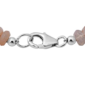 Shades of Fire Opal Beaded Bracelet in Sterling Silver (7.25 In) 70.00 ctw