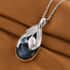 Sajen Silver Malagasy Labradorite and Blue Topaz Pendant in Sterling Silver 46.15 ctw image number 1