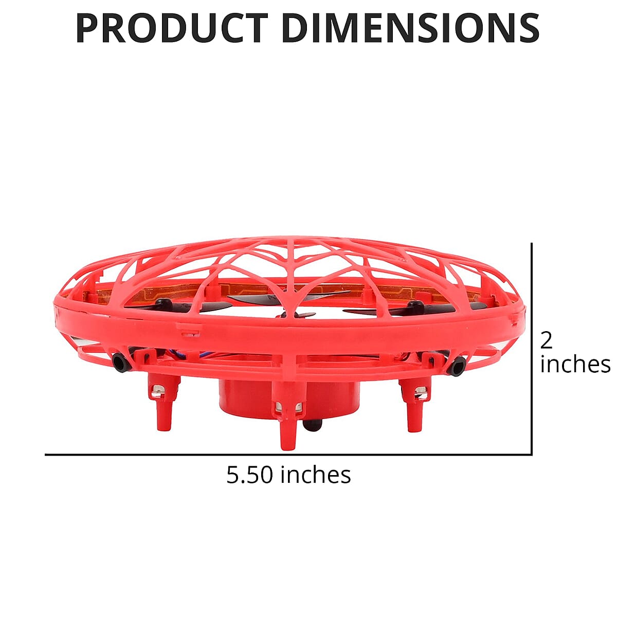 UFO Hover Drone -Red Matte Star image number 4
