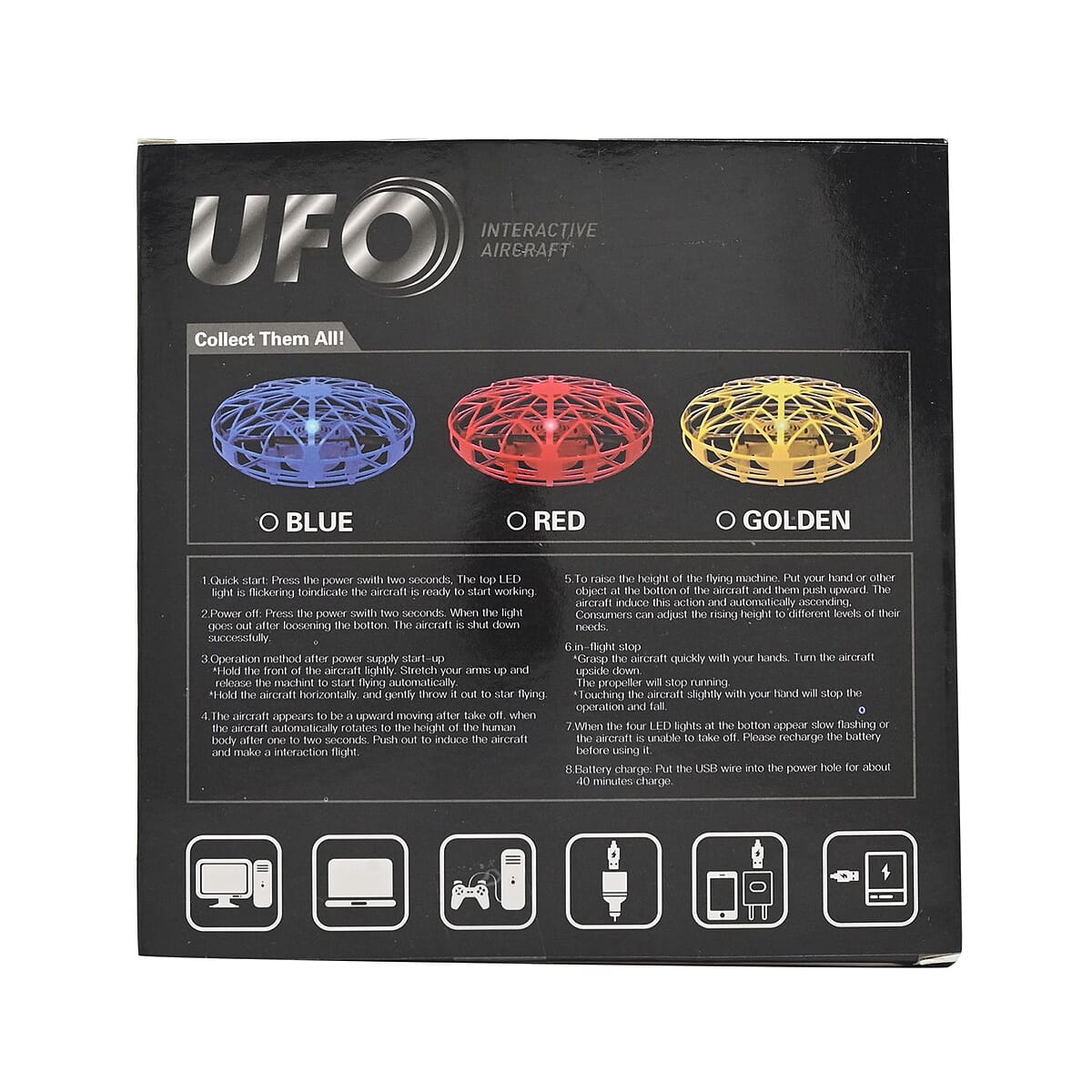 UFO Hover Drone -Red Matte Star image number 5