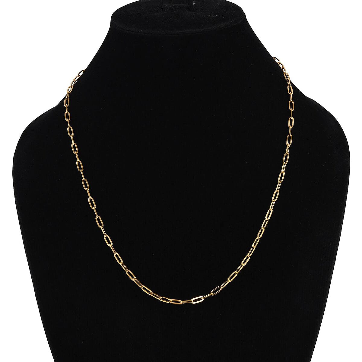 22K Yellow Gold 3mm Paper Clip Necklace 20 Inches 5.70 Grams image number 2