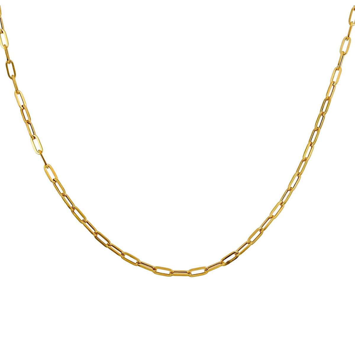 22K Yellow Gold 3mm Paper Clip Necklace 20 Inches 5.70 Grams image number 4