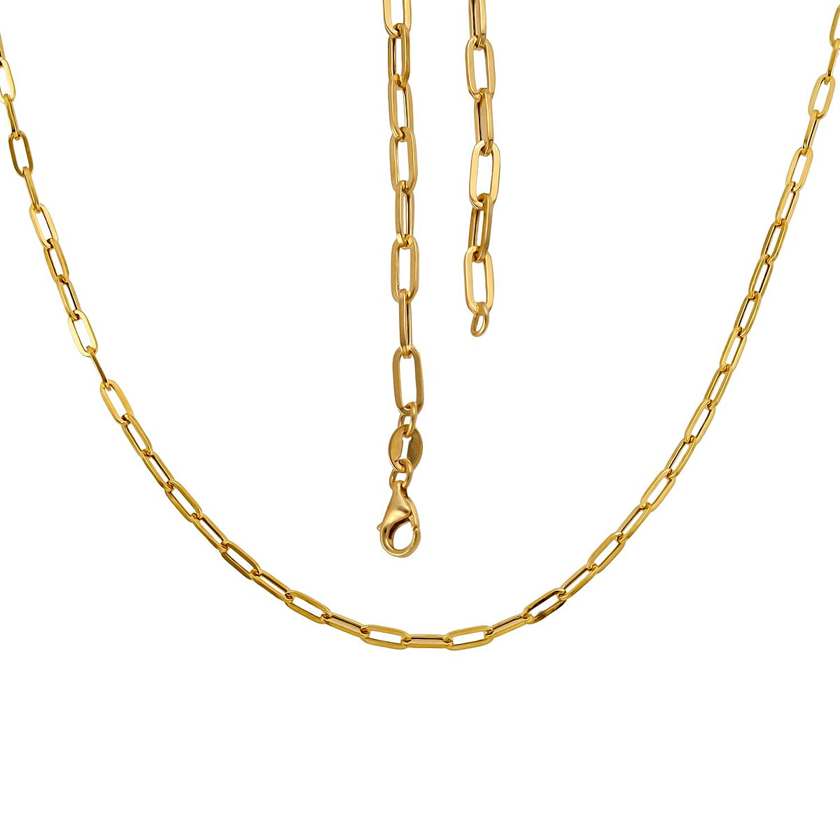 22K Yellow Gold 3mm Paper Clip Necklace 20 Inches 5.70 Grams image number 5