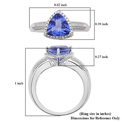 Color Change Fluorite and Natural White Zircon Halo Ring in Rhodium Over Sterling Silver (Size 10.0) 3.25 ctw