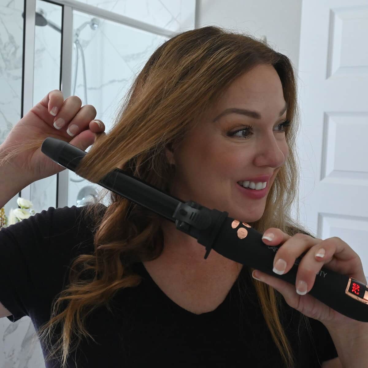 Karma Beauty- InstaCurl Tourmaline Barrel Curling Iron | Hair Curler | Curling Tongs | Hair Rollers | Curling Wand image number 1