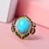 American Natural Sleeping Beauty Turquoise and Multi Gemstone Ring in Vermeil Yellow Gold Over Sterling Silver (Size 7.0) 4.90 ctw image number 1