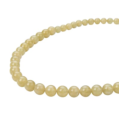 Yellow Beryl Beaded Necklace 18-22 Inches in Rhodium Over Sterling Silver 279.00 ctw