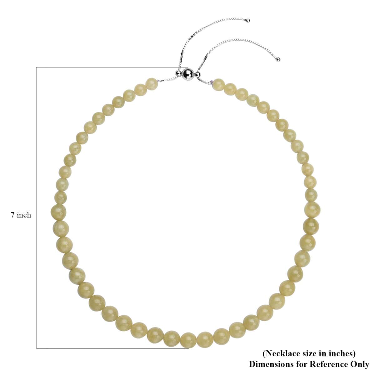 Yellow Beryl Beaded Necklace 18-22 Inches in Rhodium Over Sterling Silver 279.00 ctw image number 5