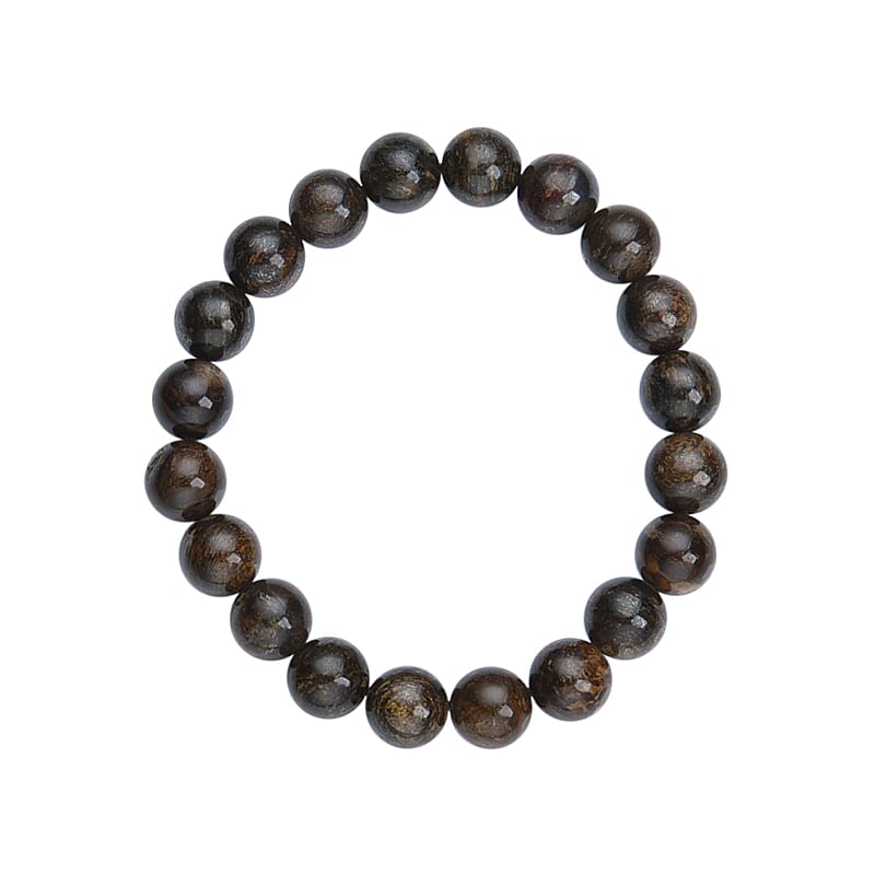 Bronzite 184.00 ctw Beaded Stretch Bracelet
