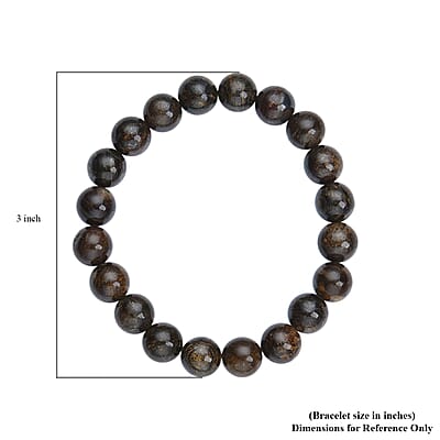 Bronzite 184.00 ctw Beaded Stretch Bracelet
