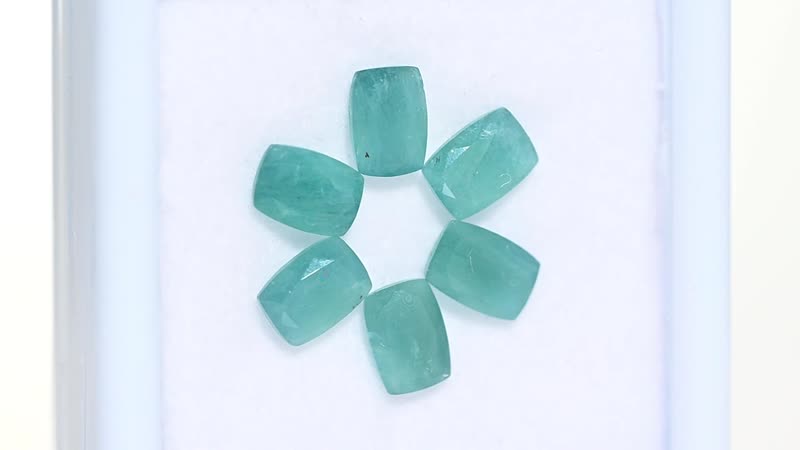 AAA Grandidierite Set of 6 (Cush 7x5 mm) 5.30 ctw