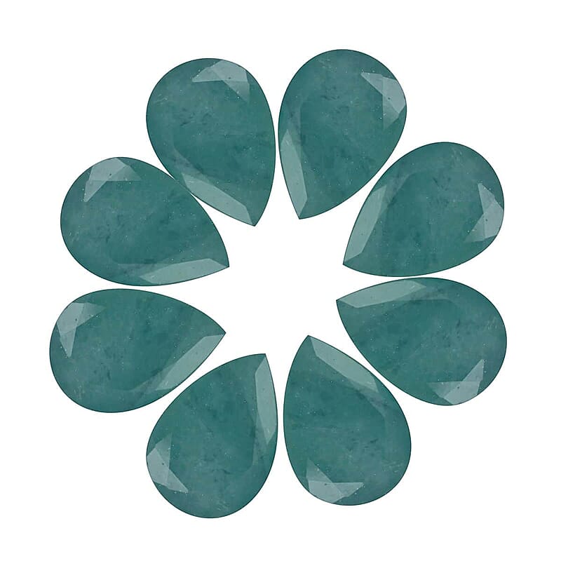 AAA Grandidierite Set of 8 (Pear 7x5 mm) 5.40 ctw Loose Gemstone