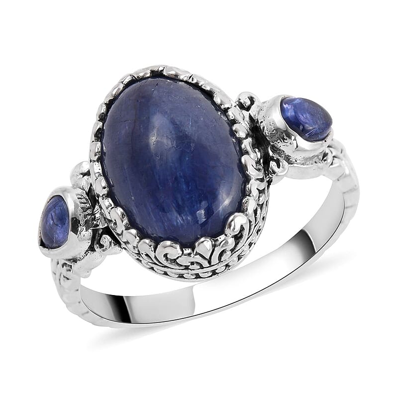 Bali Legacy Tanzanite Ring in Sterling Silver (Size 10.0) 7.5 Grams 8.00 ctw