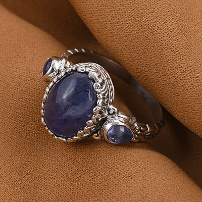 Bali Legacy Tanzanite Ring in Sterling Silver (Size 10.0) 7.5 Grams 8.00 ctw