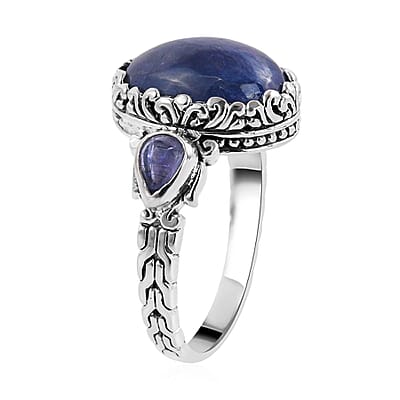 Bali Legacy Tanzanite Ring in Sterling Silver (Size 10.0) 7.5 Grams 8.00 ctw