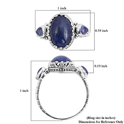 Bali Legacy Tanzanite Ring in Sterling Silver (Size 10.0) 7.5 Grams 8.00 ctw