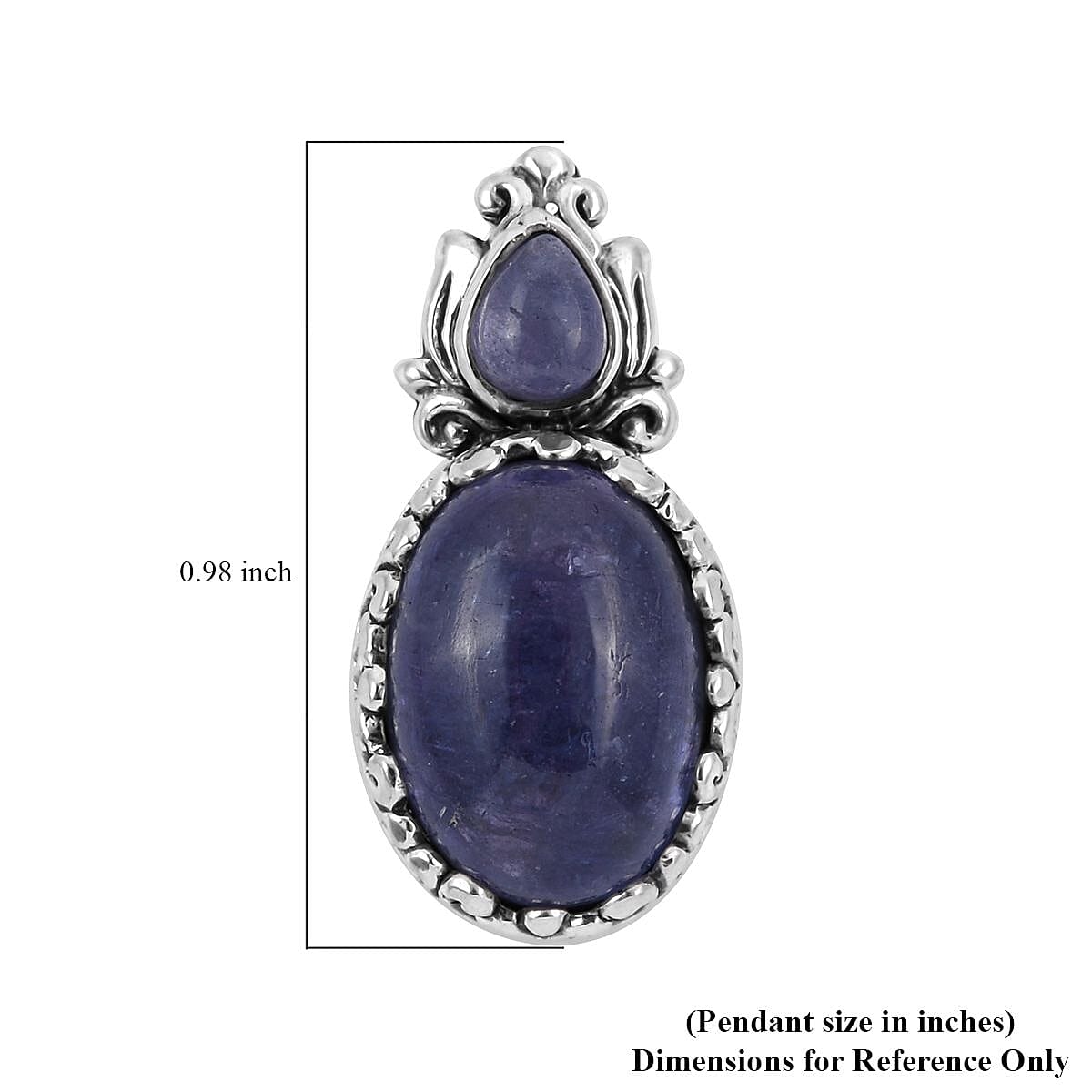 Bali Legacy Tanzanite Pendant in Sterling Silver 7.75 ctw image number 4