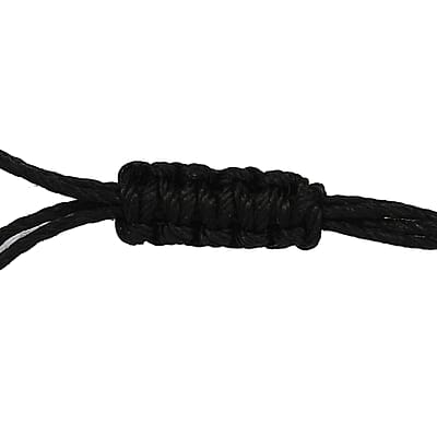 Thai Black Spinel Cord Bracelet in Sterling Silver (Adjustable) 8.10 ctw