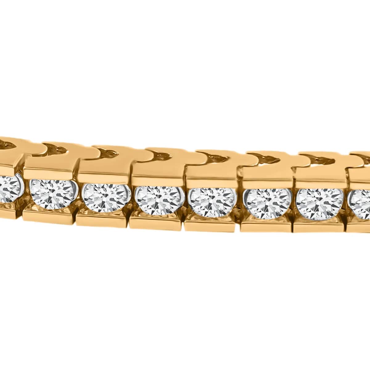 14K Yellow Gold G SI3 Diamond Tennis Bracelet (7.00 In) 12.65 Grams 3.00 ctw image number 4