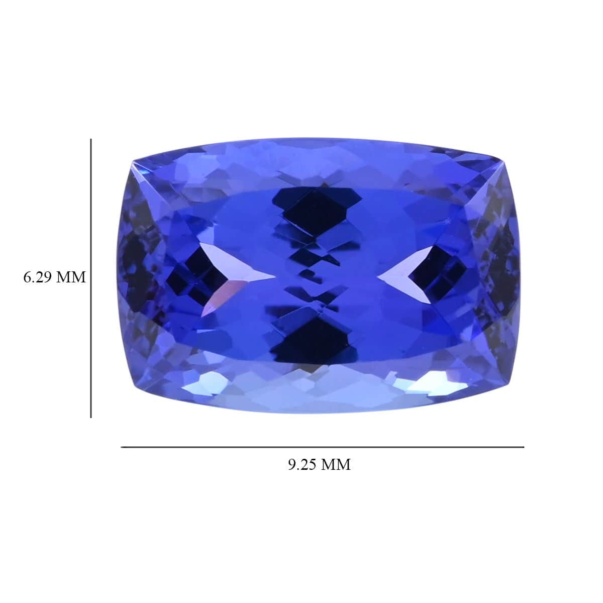 Certified and Appraised AAAA Tanzanite (Cush Free Size) 2.50 ctw image number 3