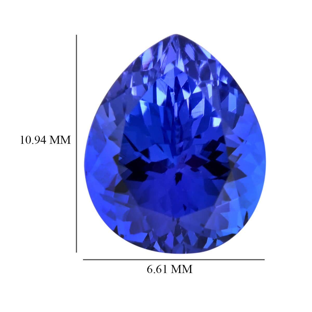 Certified and Appraised AAAA Tanzanite (Pear Free Size) 2.50 ctw image number 3