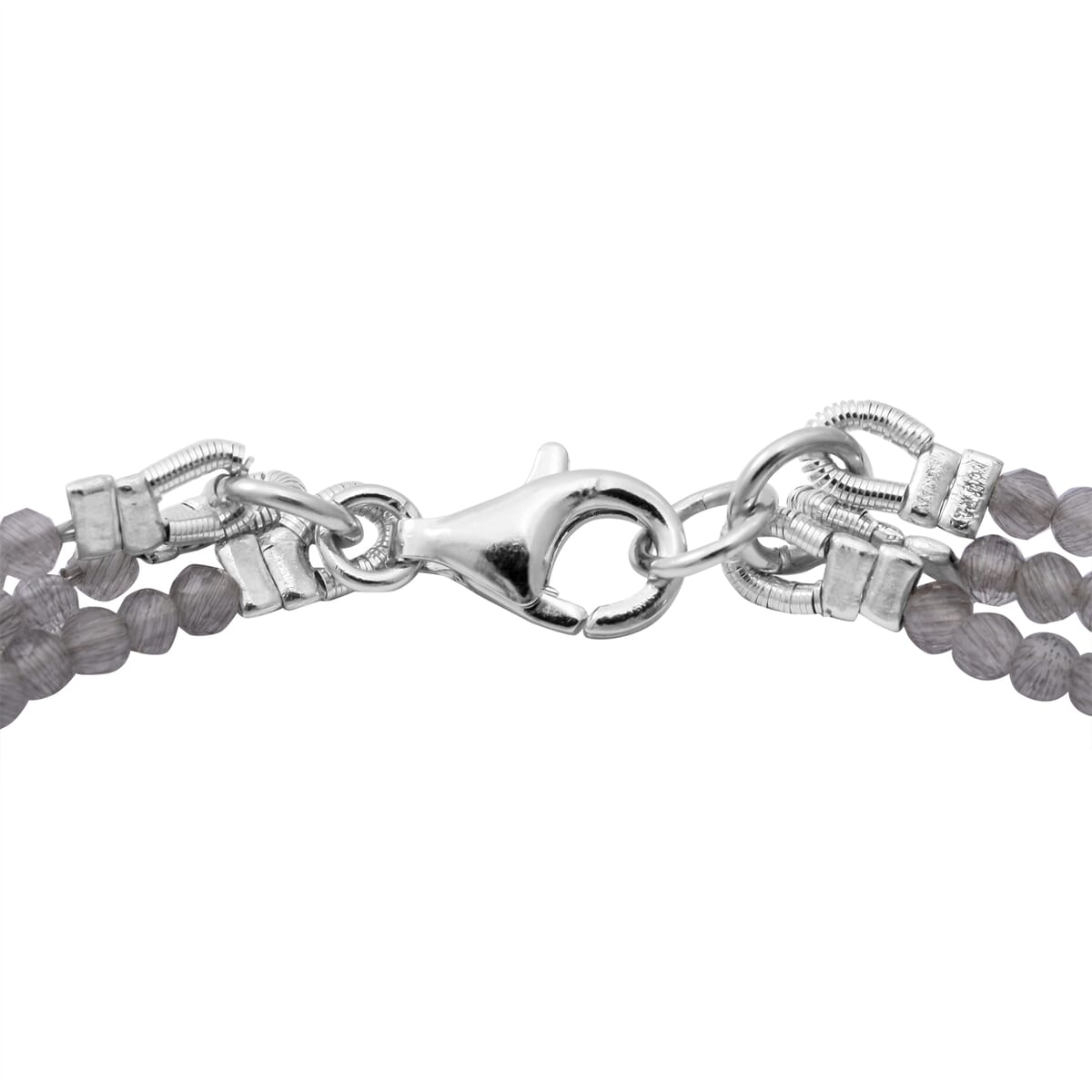 Brazilian Smoky Quartz Bead Necklace, Layered Necklace For Women, Lobster Clasp in Sterling Silver  (18 Inches) 50.00 ctw image number 3