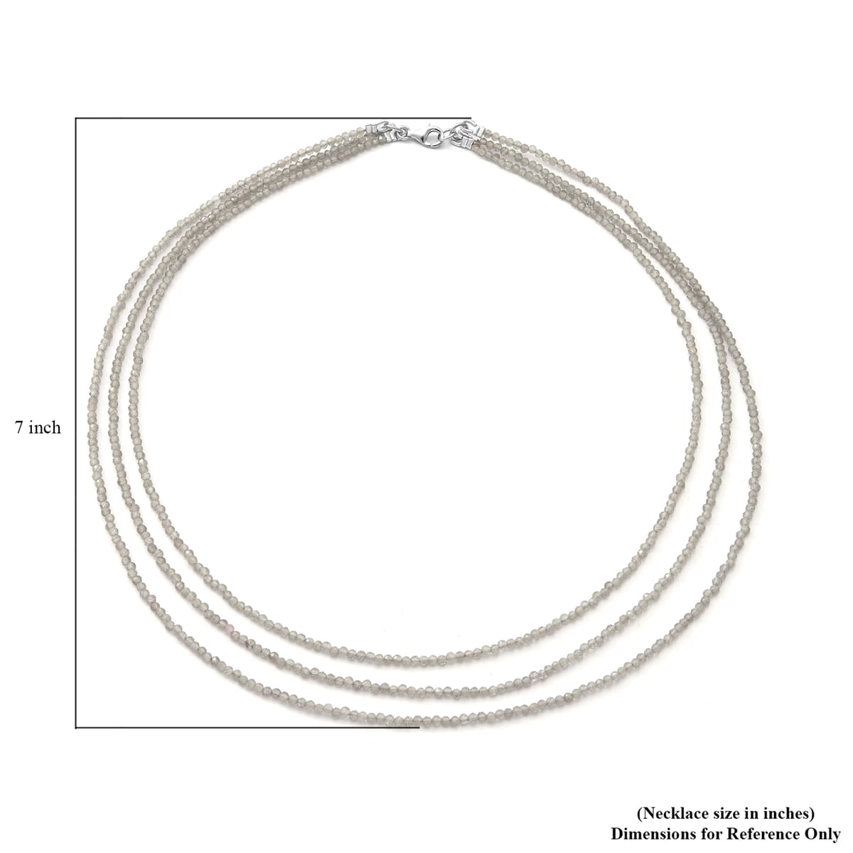 Brazilian Smoky Quartz Bead Necklace, Layered Necklace For Women, Lobster Clasp in Sterling Silver  (18 Inches) 50.00 ctw image number 4