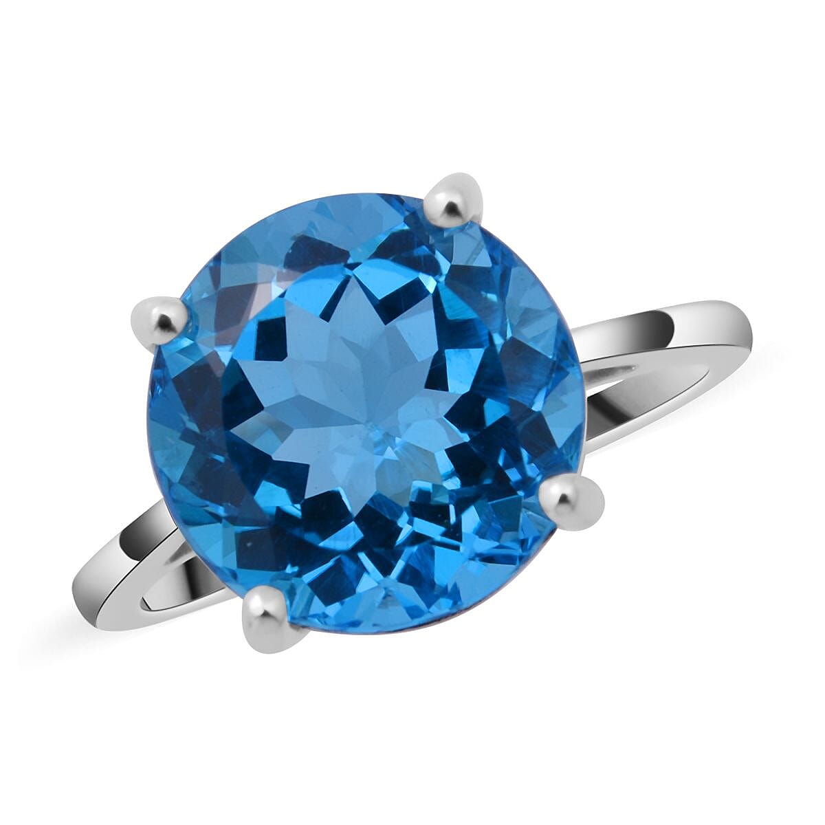 AAA Marambaia Topaz Solitaire Ring in Platinum Over Sterling Silver (Size 10.0) 7.50 ctw