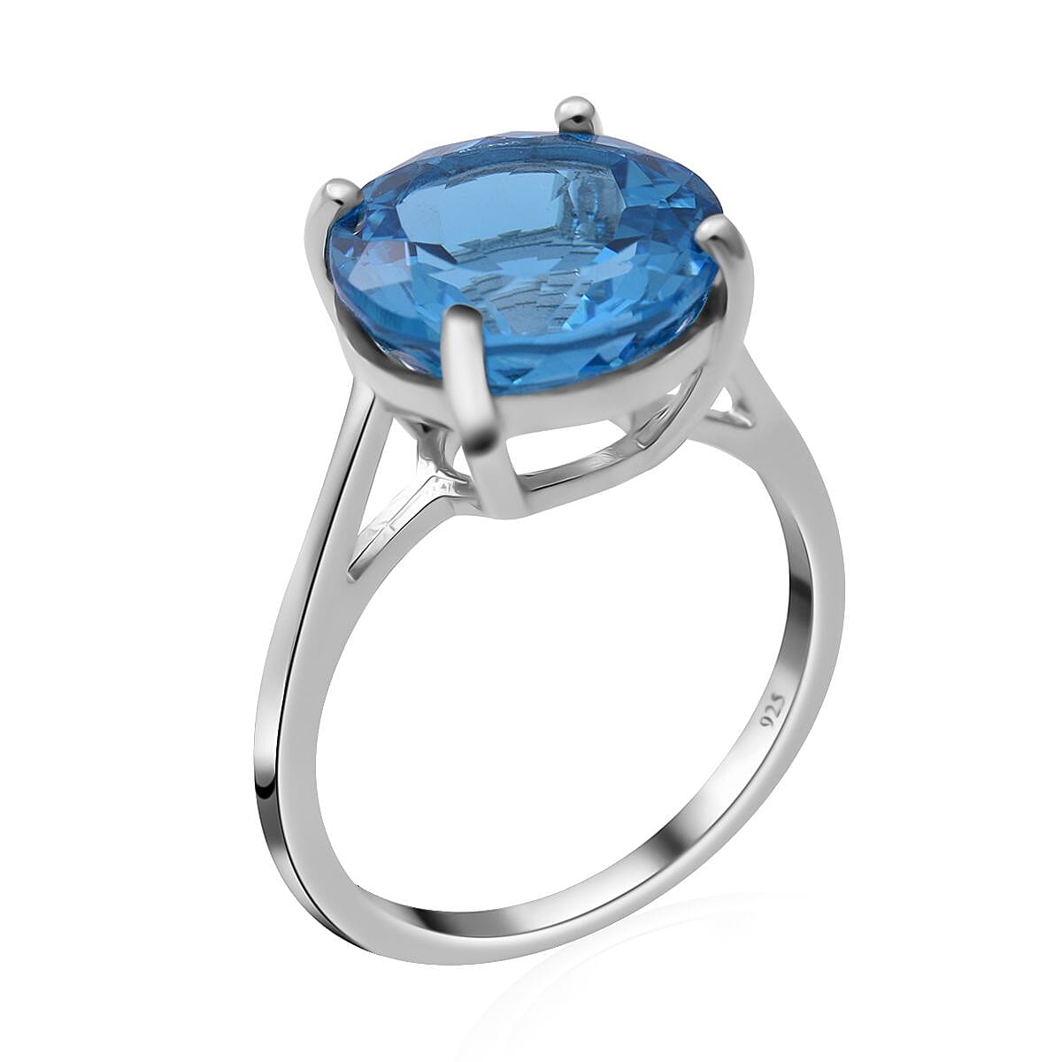 AAA Marambaia Topaz Solitaire Ring in Platinum Over Sterling Silver (Size 10.0) 7.50 ctw image number 2