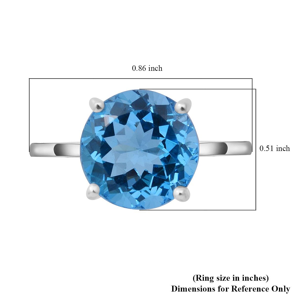 AAA Marambaia Topaz Solitaire Ring in Platinum Over Sterling Silver (Size 10.0) 7.50 ctw image number 4