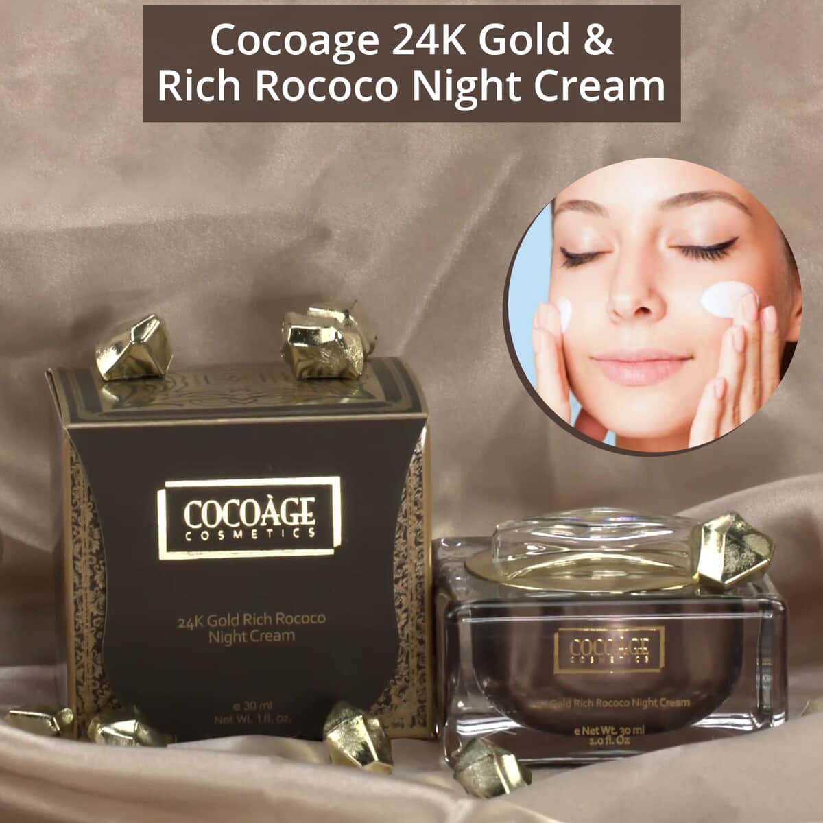 Cocoage 24K Gold & Rich Rococo Night Cream 1oz image number 1