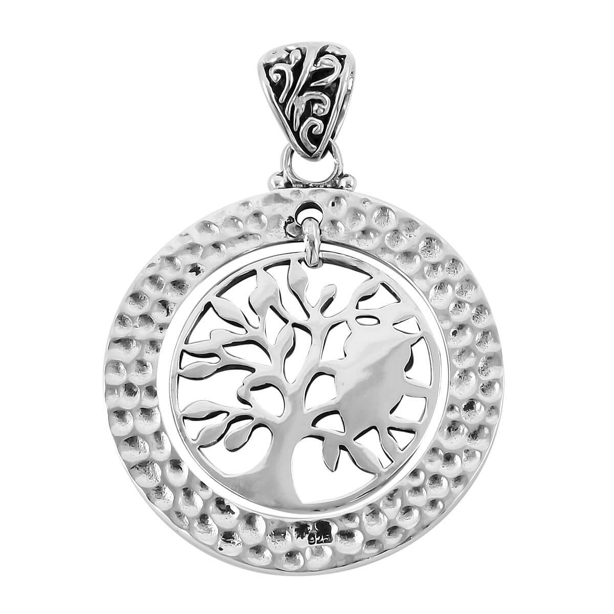 Bali Legacy Sterling Silver Owl with Tree of Life Pendant 9 Grams image number 4