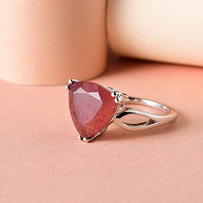 Tanzanian Natronite Solitaire Ring in Platinum Over Sterling Silver (Size 10.0) 4.75 ctw