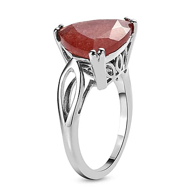 Tanzanian Natronite Solitaire Ring in Platinum Over Sterling Silver (Size 10.0) 4.75 ctw