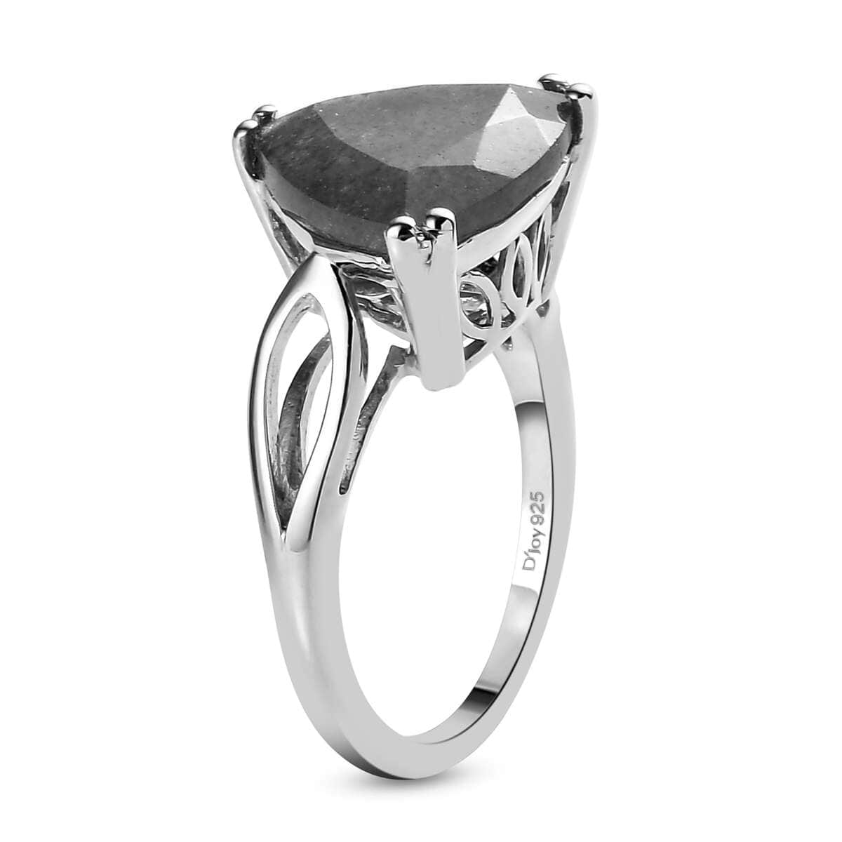 Tanzanian Natronite Solitaire Ring in Platinum Over Sterling Silver (Size 6.0) 4.75 ctw image number 3