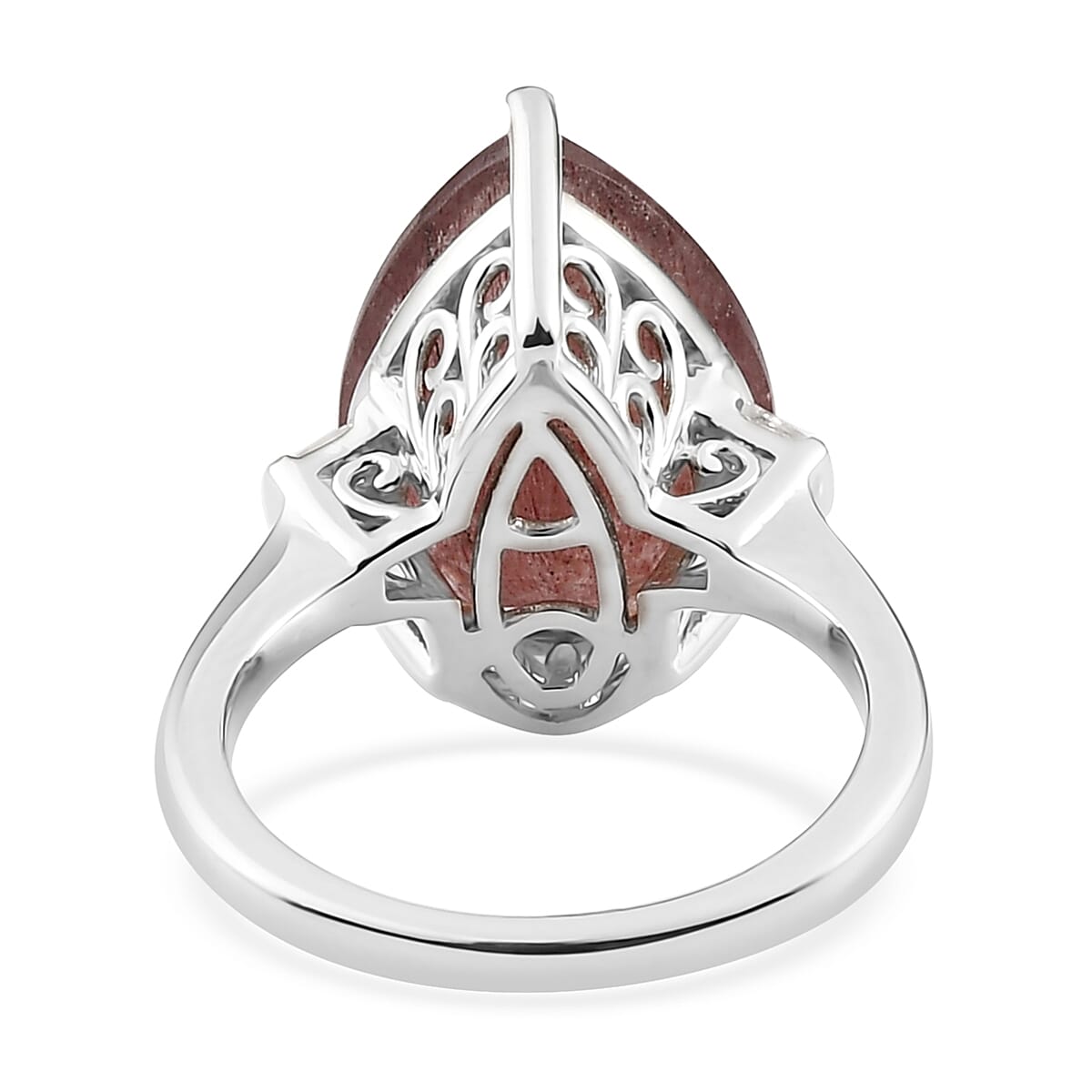 Tanzanian Natronite and White Topaz Ring in Platinum Over Sterling Silver (Size 6.0) 7.65 ctw image number 4