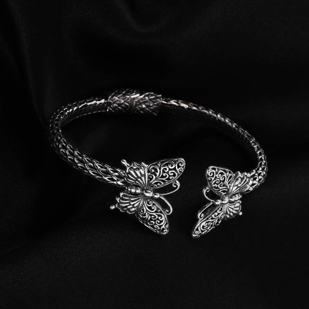 BALI LEGACY Sterling Silver Butterfly Cuff Bracelet (7.50 in) 26.20 Grams image number 1