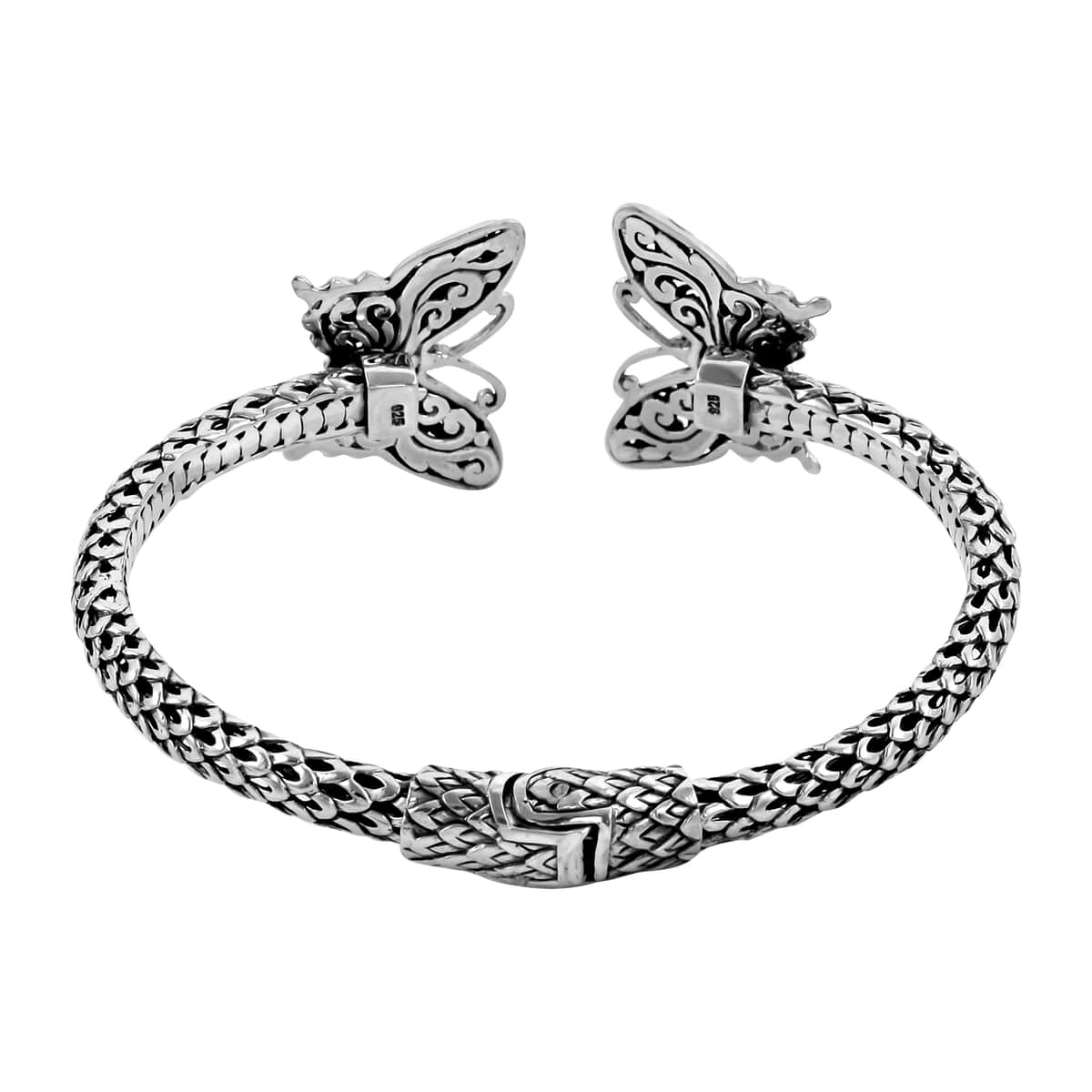 BALI LEGACY Sterling Silver Butterfly Cuff Bracelet (7.50 in) 26.20 Grams image number 4